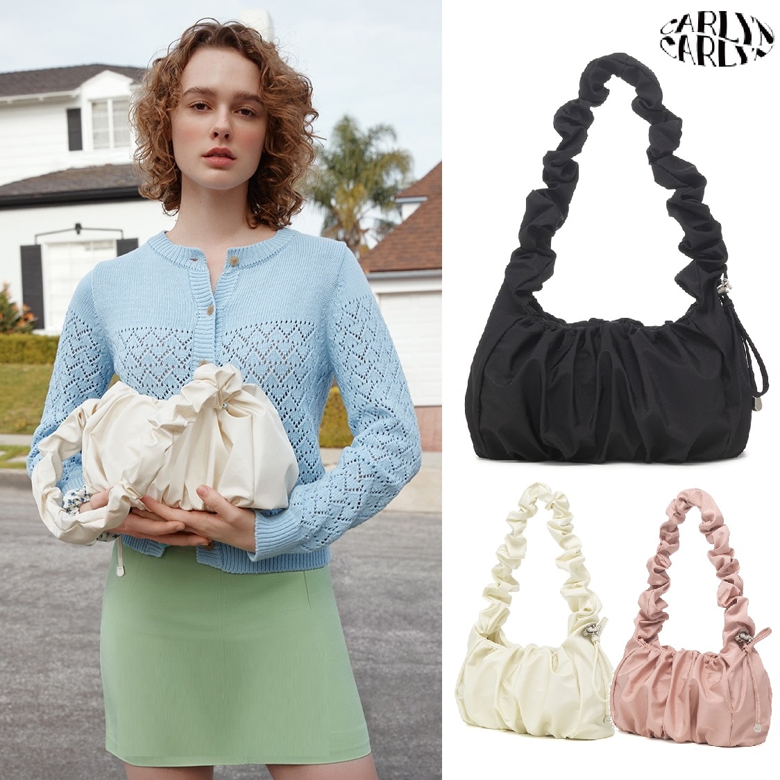 2024 S/S Meringue Mini 4色 新商品 韓国人気 韓国ファッション女性バッグ ショルダーバッグ ハンドバッグ デイリーバッグ