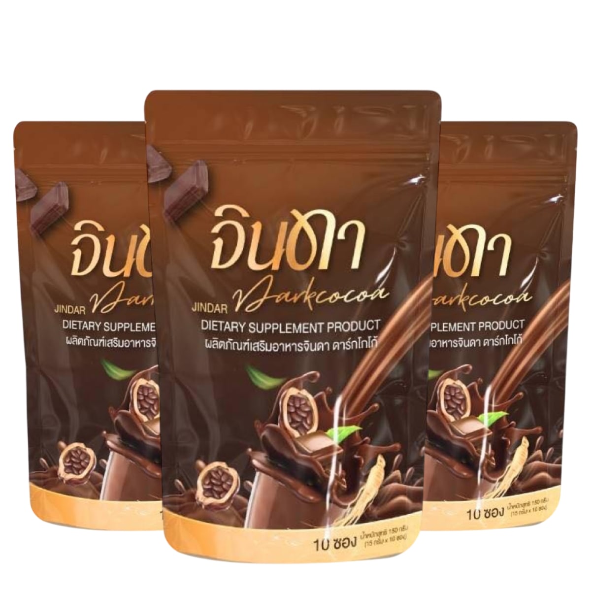 JINDAR Dark cocoa 10 Sachets x 3 packs