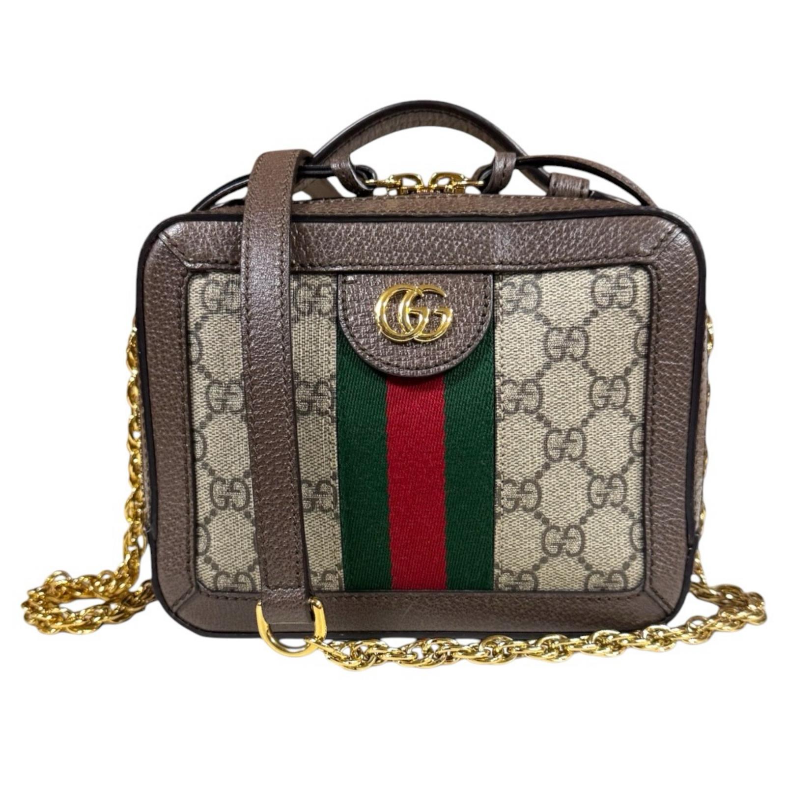 グッチ オフィディア ショルダーバッグ GGスプリームキャンバス 602576 ブラウン GUCCI 中古