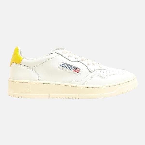 （男性）オートリー23SSホワイトレザーイエロータブメダリストAULM LL30