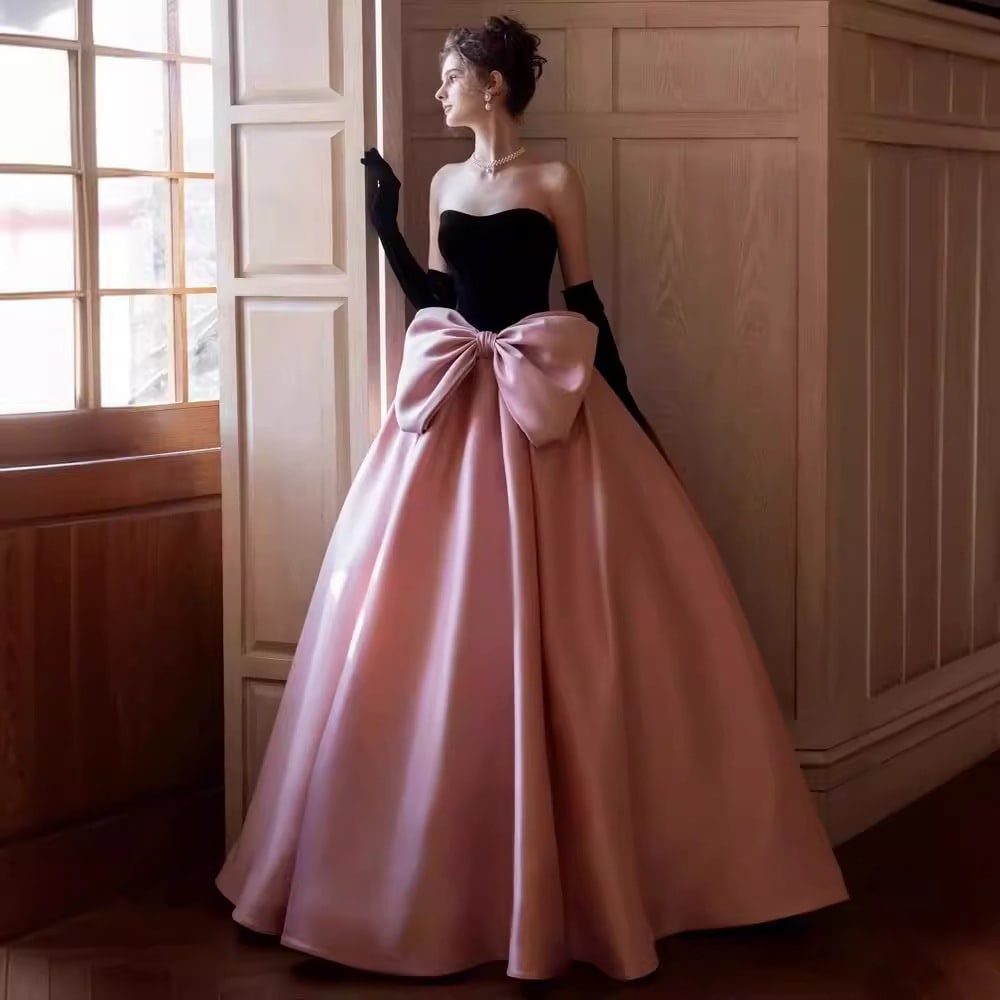 イブニングドレス ハイエンドライト ラグジュアリーニッチ フレンチ ハイエンドピンク 婚約発表会 ホスト 誕生日 大人スタイル 雲術トライアル