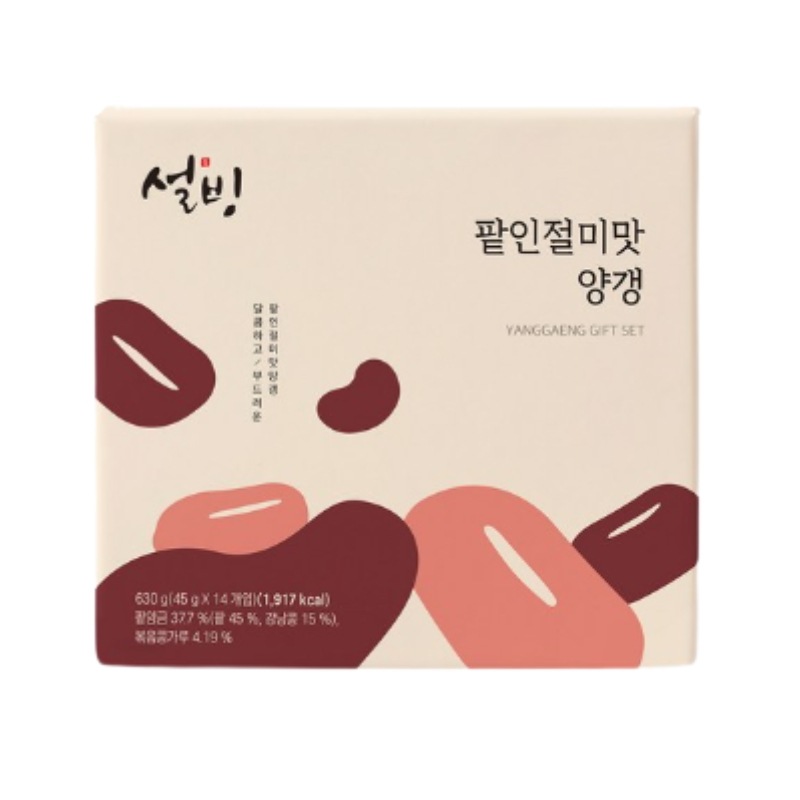 もち米あんこ味 羊羹セット 45g×14個入り 韓国伝統お菓子 お土産 スイーツ