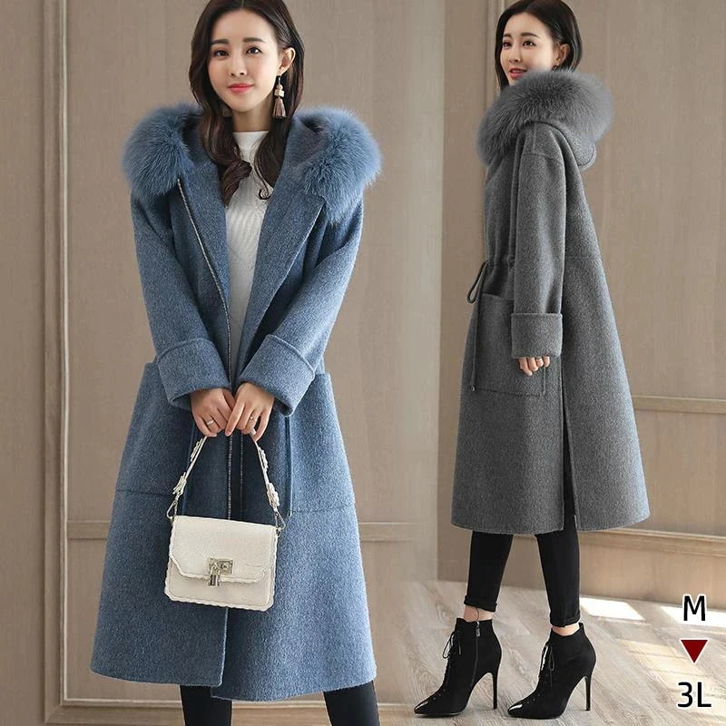 コート レディース ロング丈 コート ファーコート ロング アウター ロングコート フード付き きれいめ 大きいサイズ 50代 40代 30代 代 オリジナル
