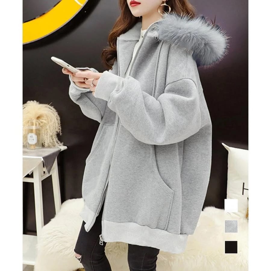 裏微起毛パーカージップアップ レディースマウンテンパーカー