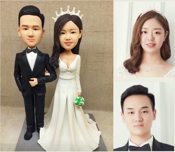 【オーダーメイド】3D肖像画 似顔絵 人形 フィギュア 結婚祝い 周年記念日 記念品 彼氏 彼女 夫婦 カップル 両親 贈呈品/和装