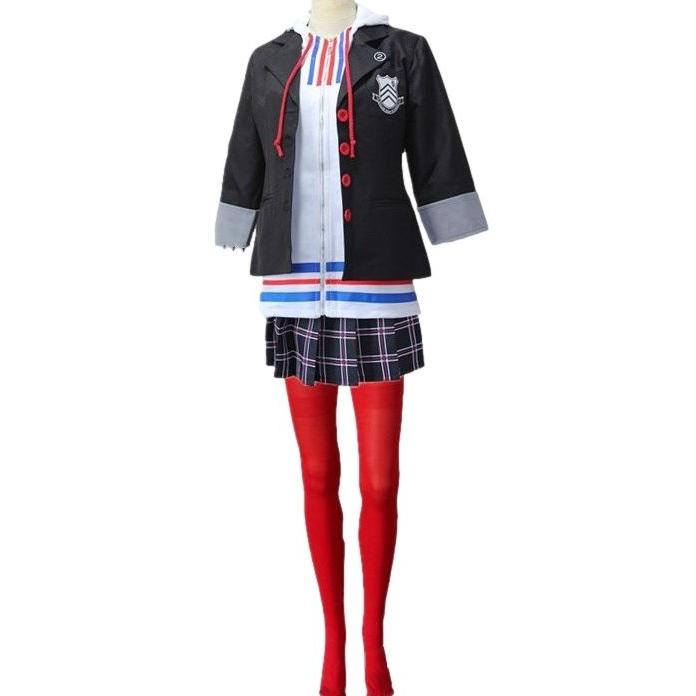 工場直販 一部分3日出荷ペルソナ5 P5 高巻杏 たかまきあん 秀尽学園 コスチューム コスプレ衣装 3点セット サイズ SXL