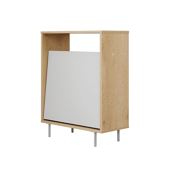 LWPSL-634 ナチュラル/グレー ウッドペールストッカー脚付き メーカー直送