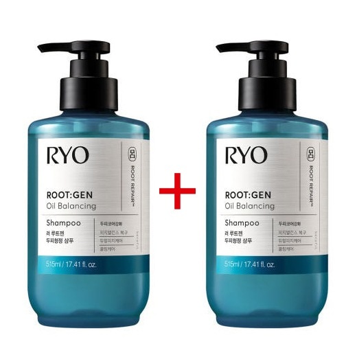 [1+1]ルートジェン頭皮コア強化脂性用クーリング脱毛ケア清浄シャンプー515ml+515ml