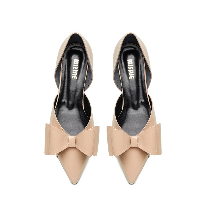 シグネチャーリボンフラットシューズ[スキン]