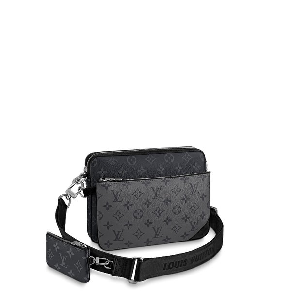 ルイヴィトン LOUIS VUITTON バッグ バック ショルダーバッグ モノグラム エクリプス リバース ブラック グレー シルバー レザー