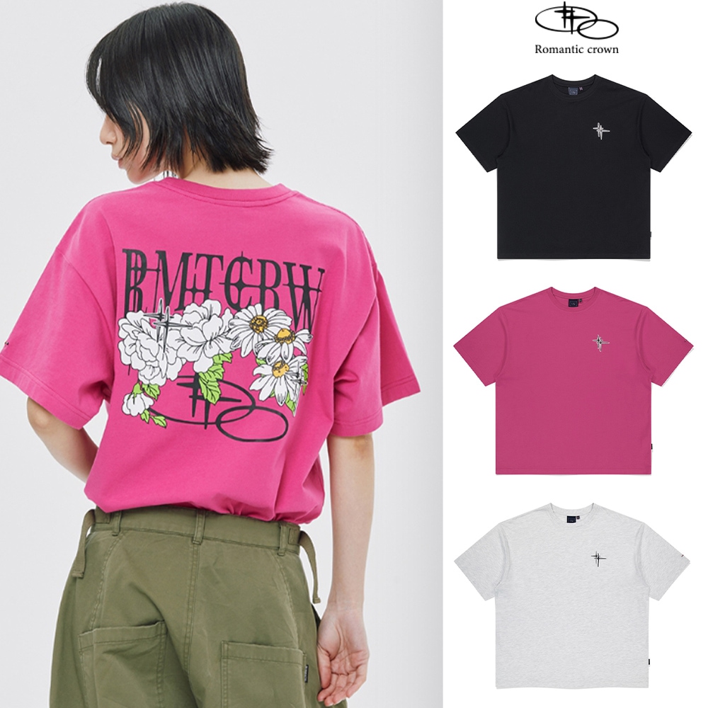 ROMANTIC CROWN】 VOLUME LOGO FLOWER TEE SHIRT Tシャツ