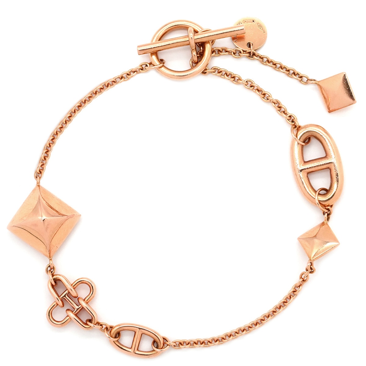 エルメス ブレスレット ロンドマルチ ローズゴールド SH ピンクゴールド 18K 750 【ケース】【中古】