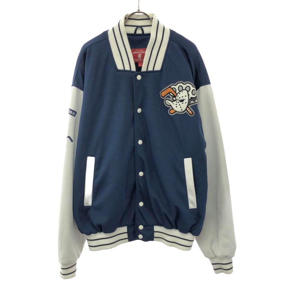 アフターベース ワッペン メッシュ スタジャン L ネイビー×ホワイト afterbase メンズ