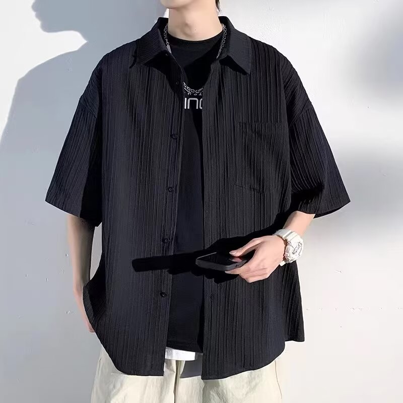 【超お得1つ買うと10個もらえる】メガ割メンズファッション シャツ 半袖シャツ メンズモデル 夏 薄手 無地 カジュアルシャツ ジャケット ジャケット