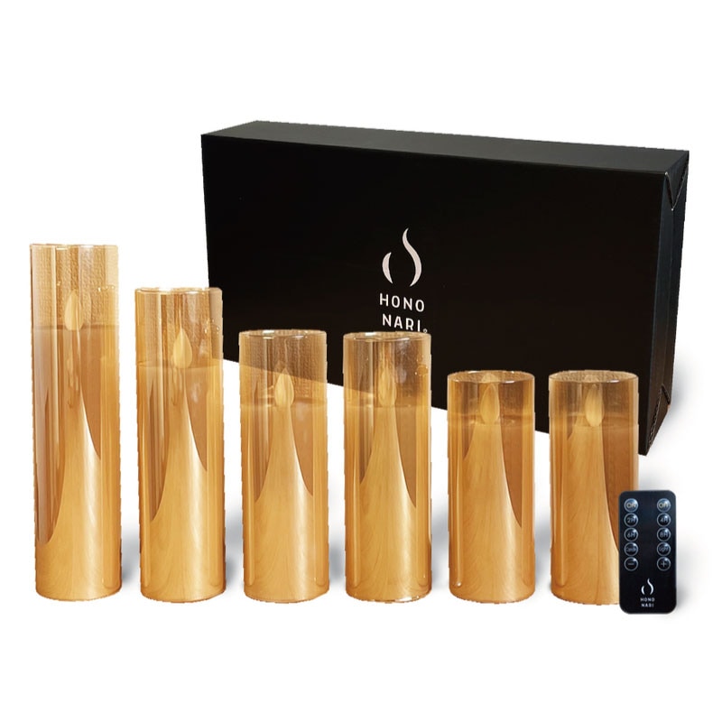 キャンドル LEDキャンドルライト キャンドルライト S6 GRASS LEDキャンドル ガラス リモコン タイマー 電池 イルミネーション ウェルカムスペース インテ