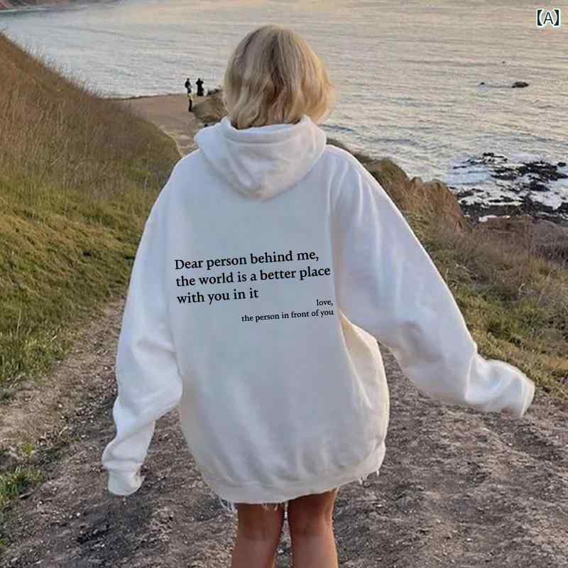 パーカー レディース 巾着 フード付き ミドル丈 トレーナー 女性 秋冬 ベルベット 厚手 パーカー トップス ジャケット