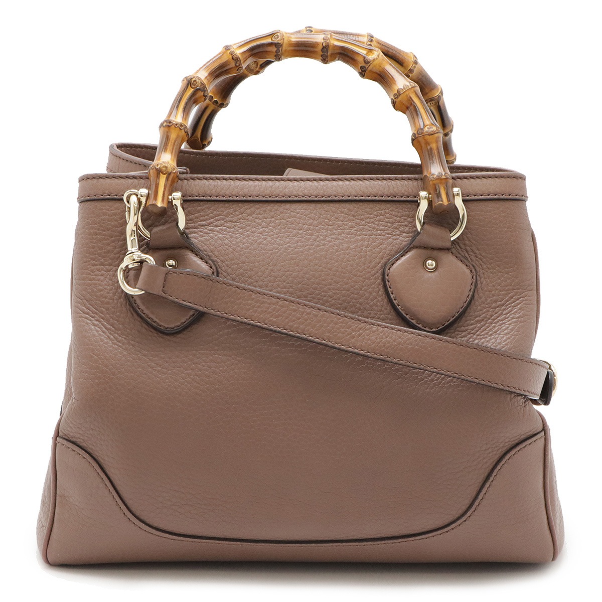 バンブー ハンドバッグ トートバッグ 2WAY ショルダーバッグ レザー ダスティピンク ゴールド金具 33603