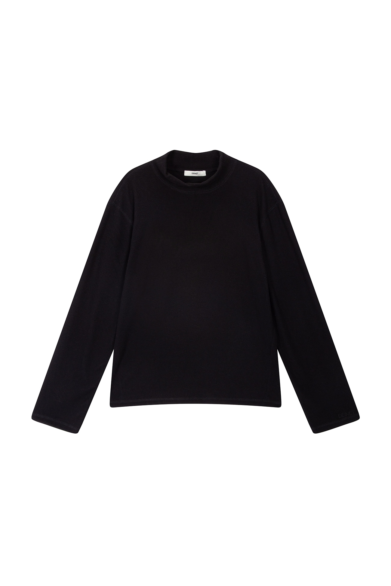 【DEINET】 WARM HALF NECK T-SHIRT : BLACK