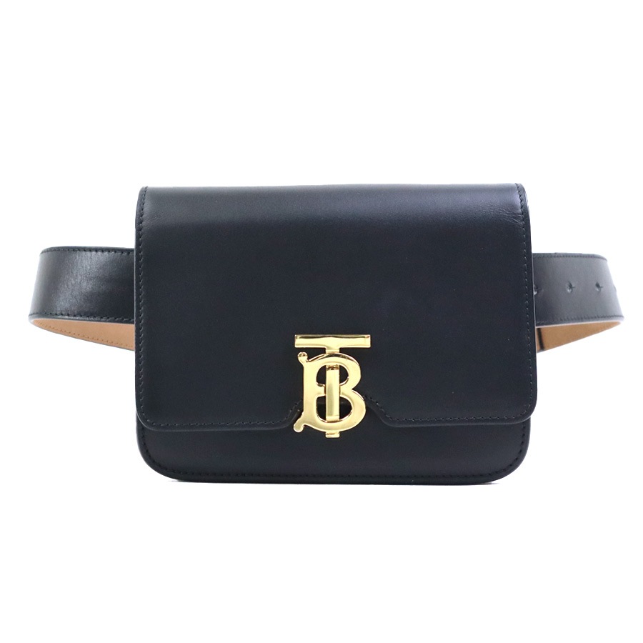 バーバリー BURBERRY ウエストバッグ ベルトバッグ レザー ブラック ユニセックス h32020k