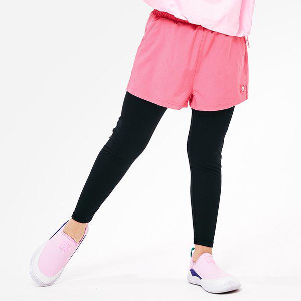 [] キッズ トロピカル 9分丈レギンス ショーツ ローズピンク (B5SKWLP331RPK)