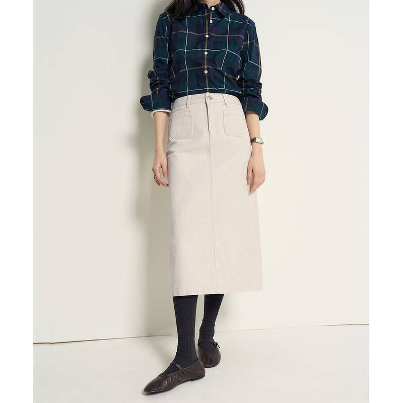 BEANPOLE LADIES デニムロングスカート アイボリー (BF6227C710) BF6227C710 422834