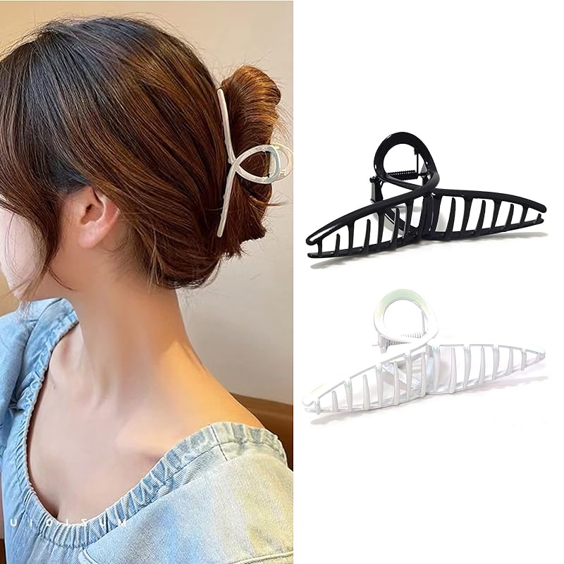 Fuyunohi ヘアクリップ バンスクリップ 髪留め 韓国 2個セット レディース シンプル ヘアアクセサリー かみどめ クリップ 大きめしっかり オフィス シンプル ヘアアクセサリー 髪留め 髪飾 5,195円