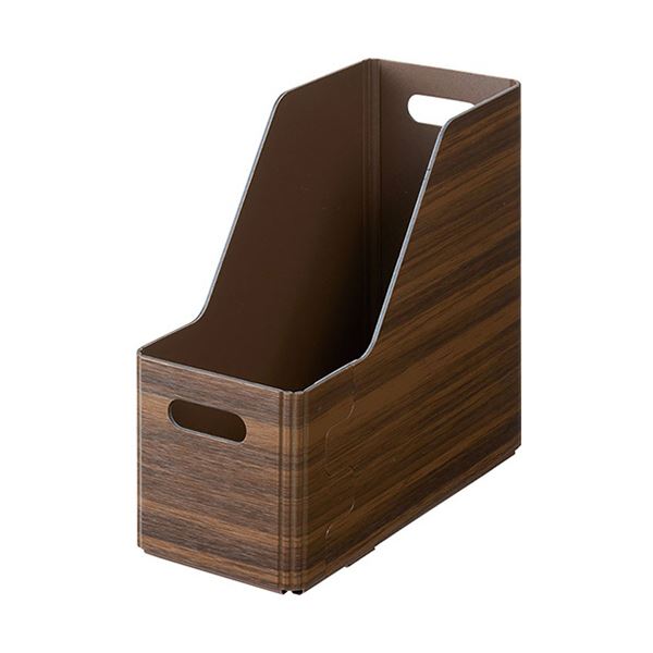 （まとめ）キングジム キーニスタッキングユニットボックス Sロング ブラウン KW1012Lフラ 1個(×10セット)