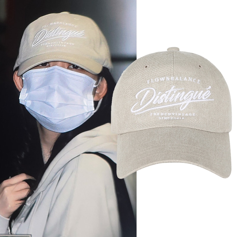 IVE 秋 着用 FLOW embroidery ball cap カジュアル ボールキャップ 韓国ファッション 韓国帽子