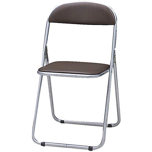 トラスコ中山(TRUSCO) 折りたたみパイプ椅子 ブラウン 370*370mm ウレタンレザーシー