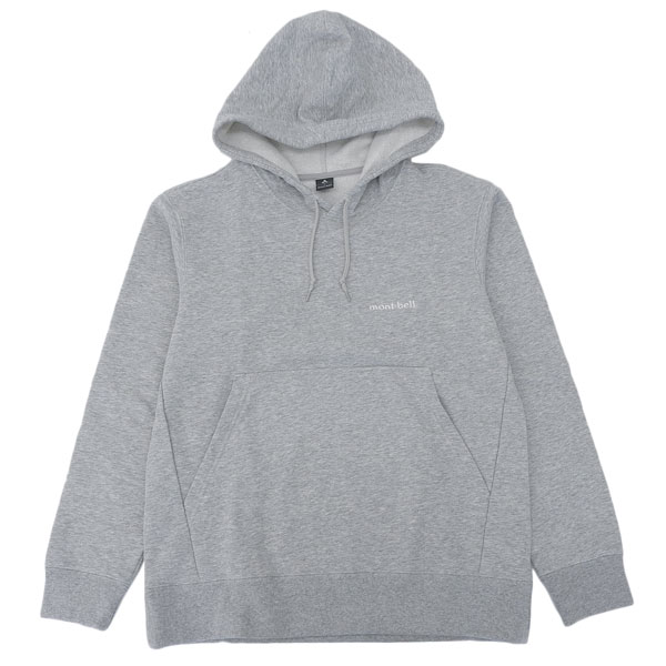 モンベル パーカー フーディ メンズ レディース コットン カンガルーポケット UVカット M ライトグレー COTTON HOODIE RM2104648HGY mont-bell
