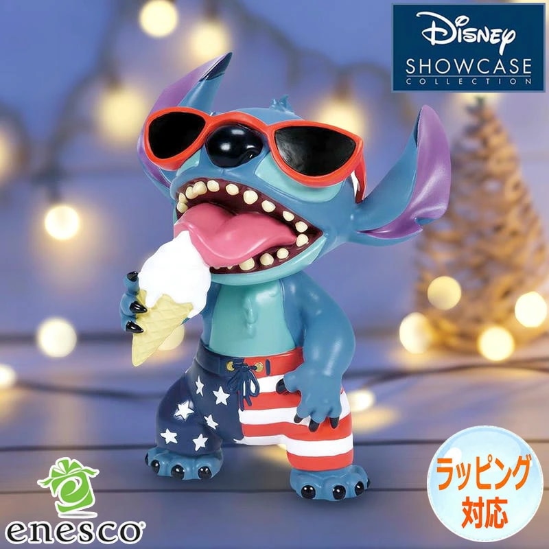 スティッチ スター ストライプ リロアンドスティッチ フィギュア 置物 人形 ディズニー ショーケース ギフト インテリア コレクターズアイテム 正規輸入品 Disney Showcase エネスコ
