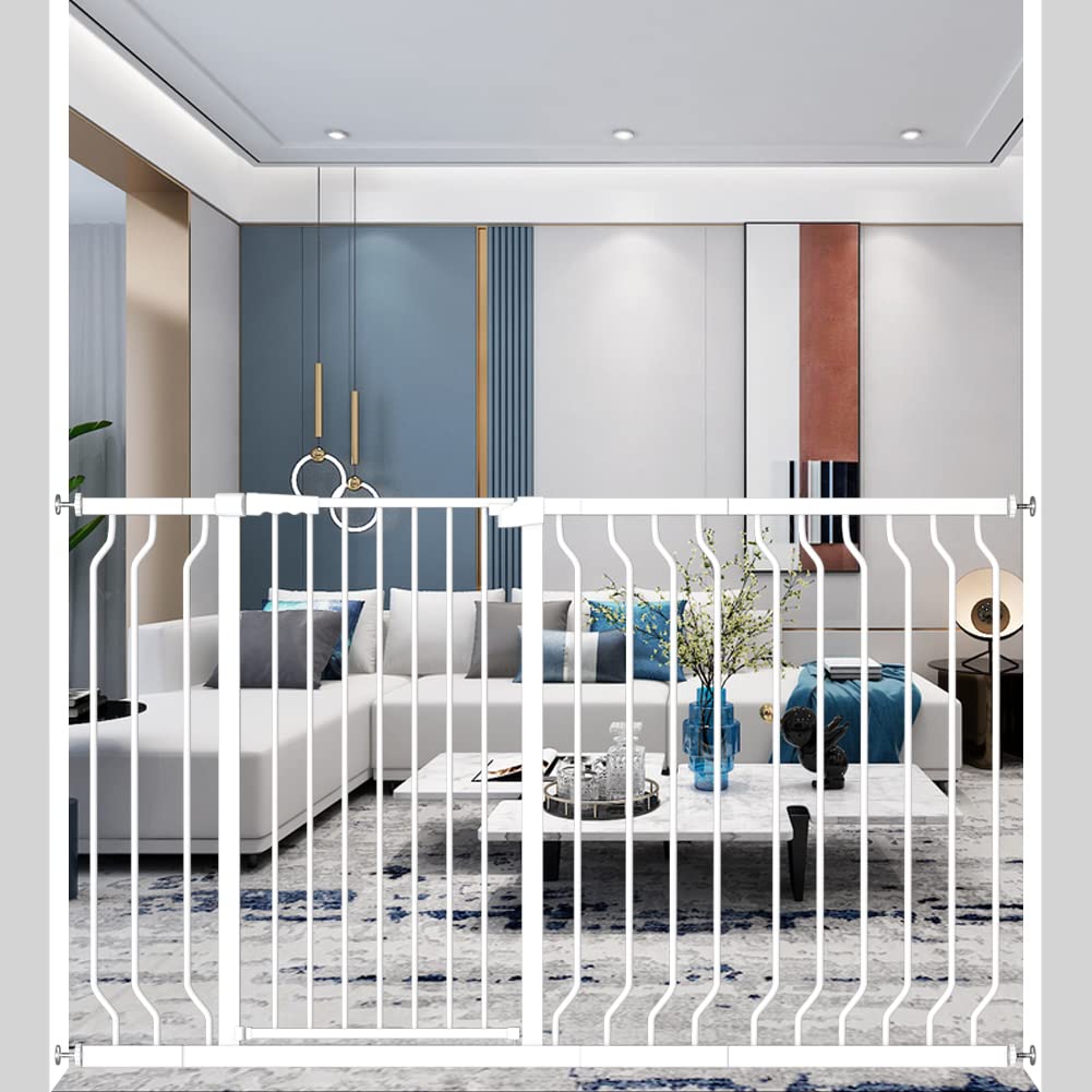 Seogva ベビーゲート ハイタイプ 高さ103cm 拡張フレーム付き 自動ロック 高さ100cm以上つっぱり式 穴開け不要 前後90度開閉 セーフティー安全ゲート 扉開閉式 二重ロック ブラック 15,002円