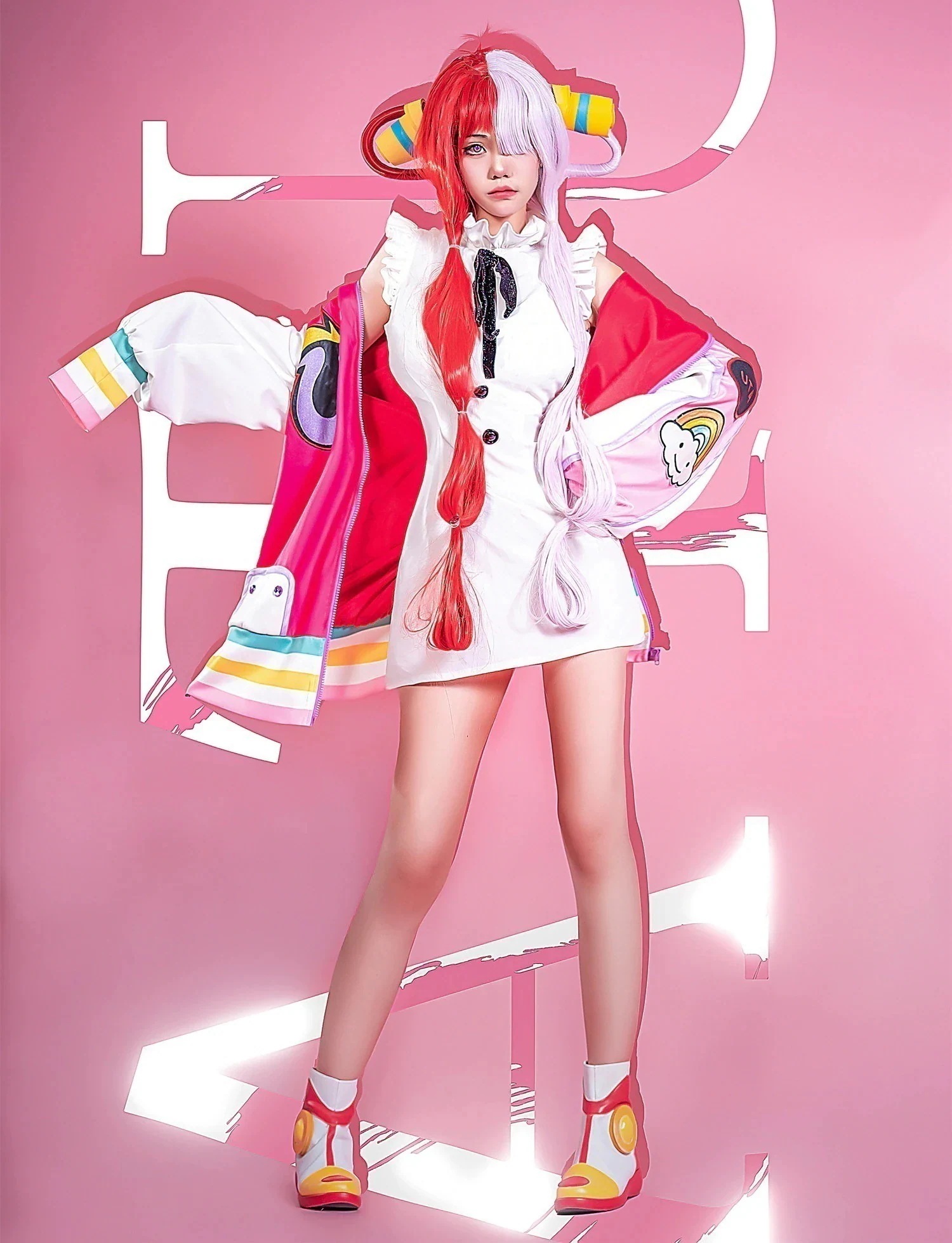 仮装 変装 コスチューム コスプレ衣装 ウタ レッド フィルム ワンピース スーツ ハロウィン 2023年新作入荷コスプレ