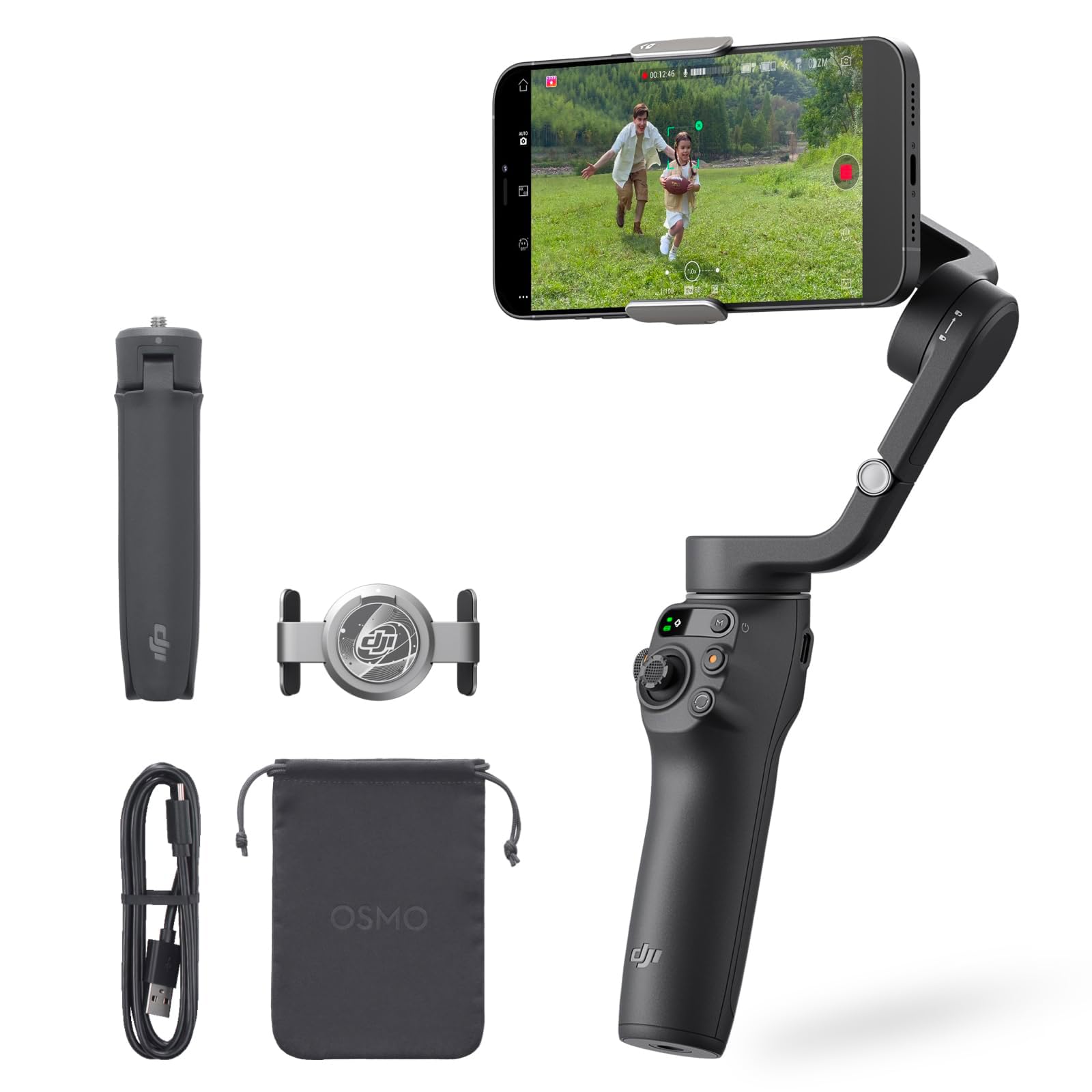 DJI ジンバル Osmo Mobile 6 スレートグレー【国内正規品】機能アップグレード 3軸スマホジンバル トラッキング機能 Watchで遠隔操作 内蔵延長ロッド 携帯性＆折りたたみ設計 And