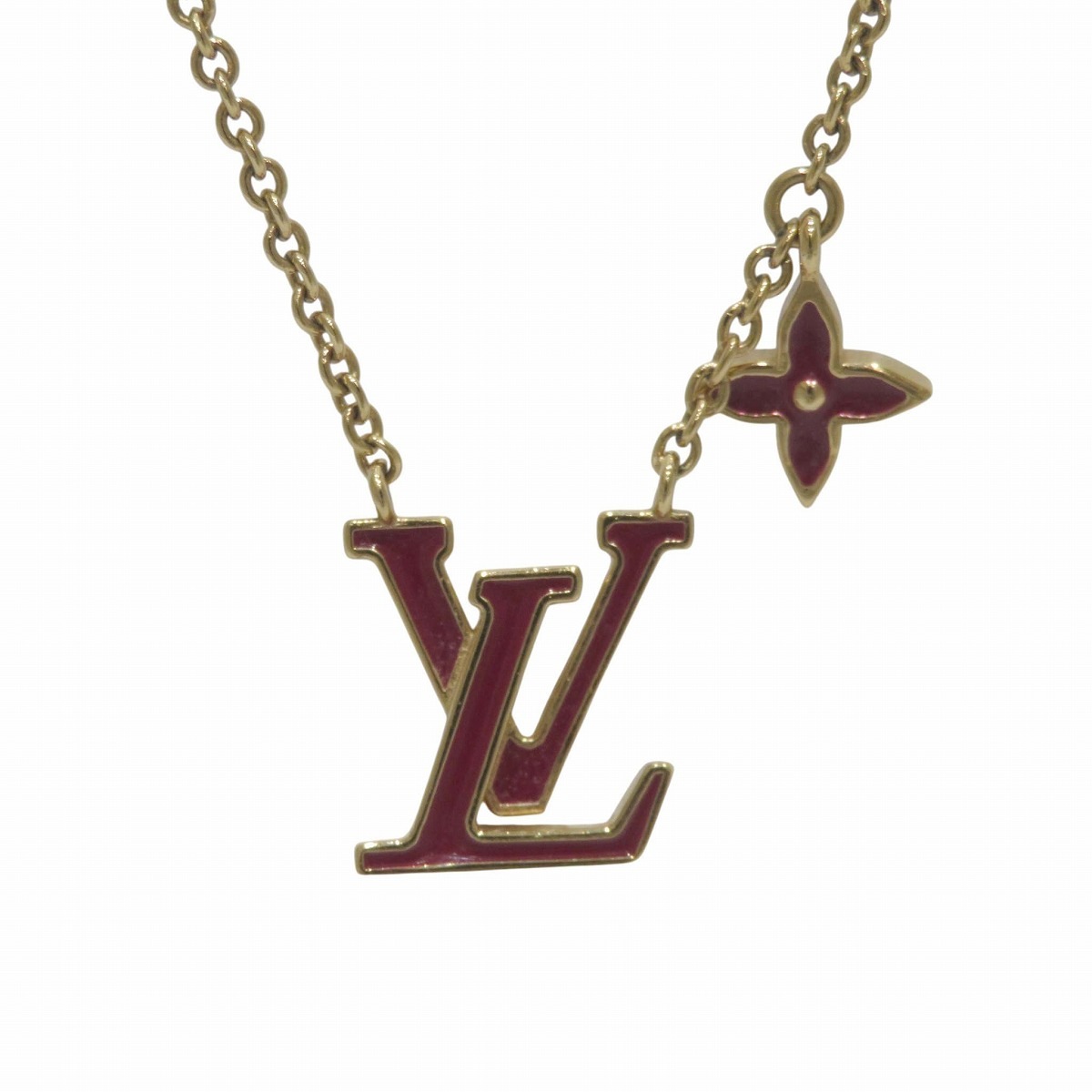 ルイ・ヴィトン アイコニック ロゴ ネックレス ネックレス　アクセサリー 総重量約5.8g 約45cm GP M01736 レディース 中古