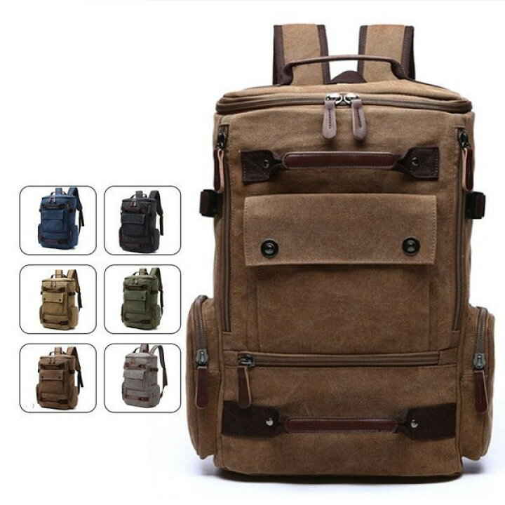 【新商品発売】メンズ ファッション キャンパス アウトドア おしゃれ リュックサック 帆布 大容量 手提げバッグ 登山 旅行 スポーツ