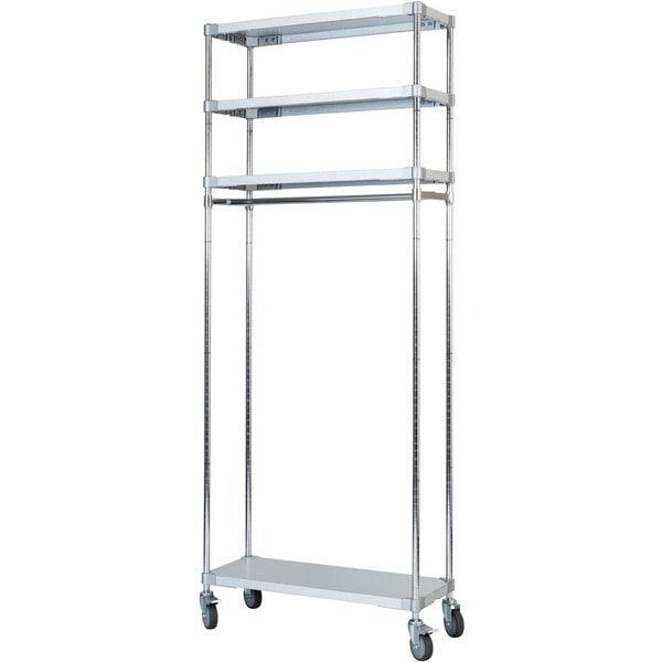 アイ・エル・シー GH4-3590 燕三条製 PROFACE ガルバリウムソリッドハンガーラック4段 350×900×2100 クロムメッキポール メーカー直送