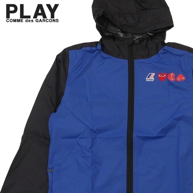 プレイ コムデギャルソン PLAY COMME des GARCONS x K-WAY PACKABLE FULL ZIP JACKET ジャケット BLACKxBLUE 212-001056-044 31,762円