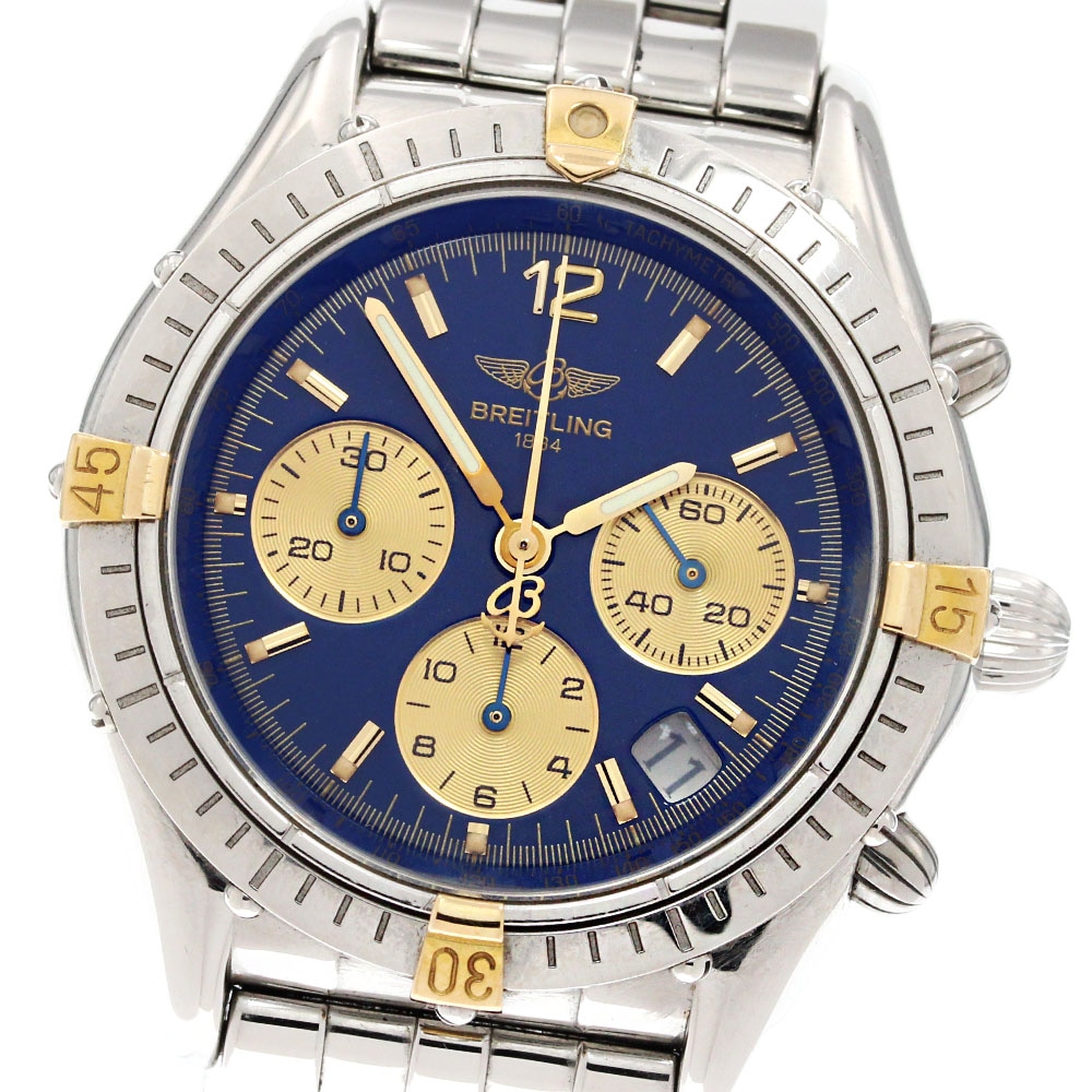 ブライトリング BREITLING B30012 クロノコックピット クロノグラフ デイト 自動巻き ボーイズ 保証書付き_823984【中古】