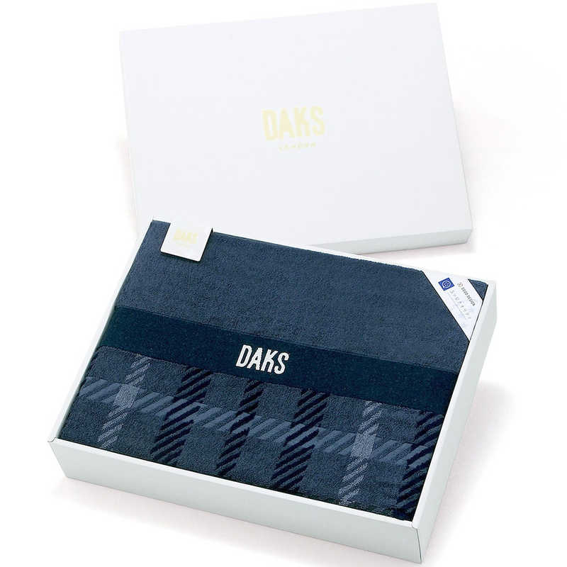 タオル美術館　NEWロゴハウスチェック ハーフケット ネイビー DAKS