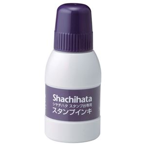 (まとめ) シヤチハタ スタンプ台専用補充インキ 40ml 紫 SGN-40-V 1個 (×10セット)