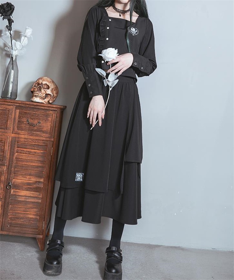 早い者勝ち オリジナル 秋 イレギュラー ミドル丈スカート 2022年新作 ハイウエスト スレンダー Aライン ロングスカート 気質