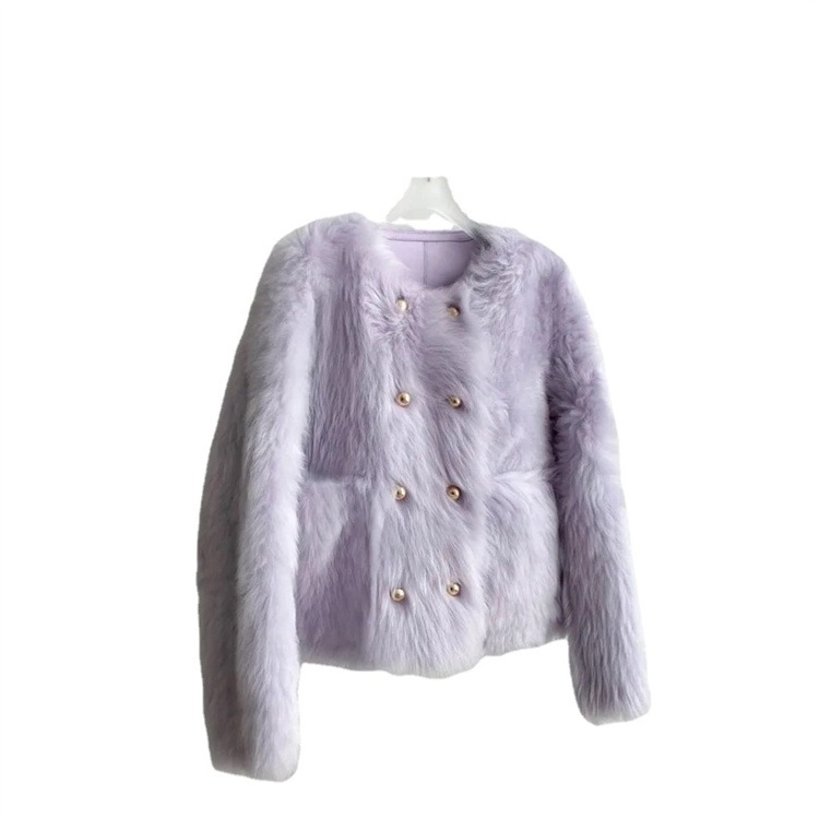 早い者勝ち ゆったりする 暖かい ダブルボタン コート 厚手 ジェントルスタイル チェスターコート 短いスタイル ファー毛皮