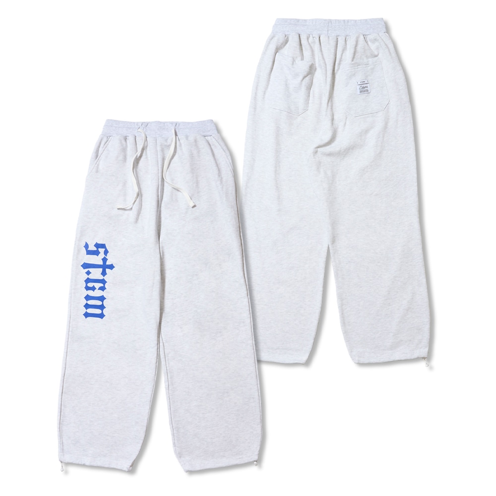 STGM Logo Super Wide Jogger Pants White Melange