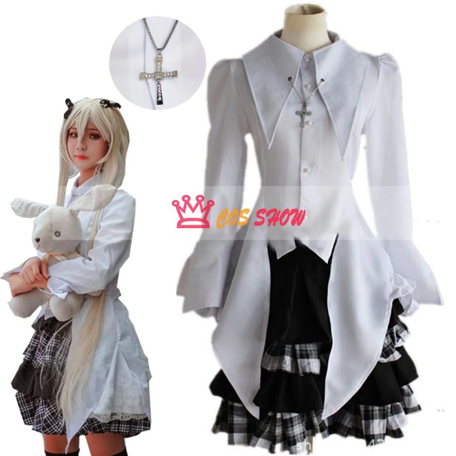 文化祭 コスプレ衣装 ネックレス付き かすがそら cosplay 春日野穹 仮装 お祭り ロリータ お姫様 クリスマスステージ イベント 縁空 ヨスガノソラ 人気商品N0.1