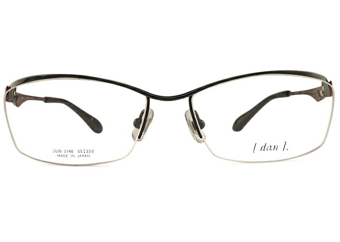 メガネ dun-5148 日本製 dun4 メンズ レディース ハーフリム ナイロール チタン めがね 眼鏡 55サイズ