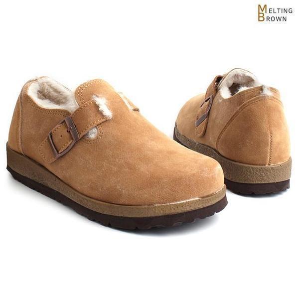 レディース 冬 スリップオン 裏地フェイクファー スエード スニーカー BE01