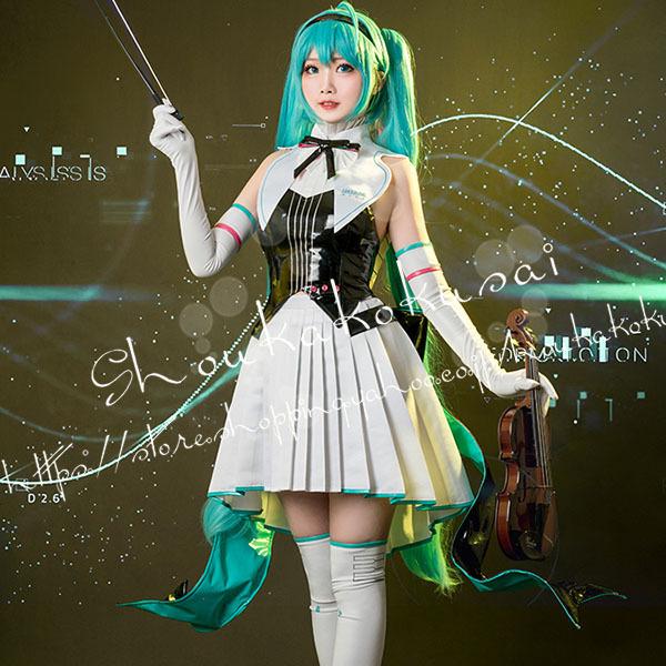 初音ミク シンフォニー曲 ワンピース はつね ミク コスプレ衣装 ウィッグ コス 変装 仮装 コスチューム 撮影 祭り 9,017円