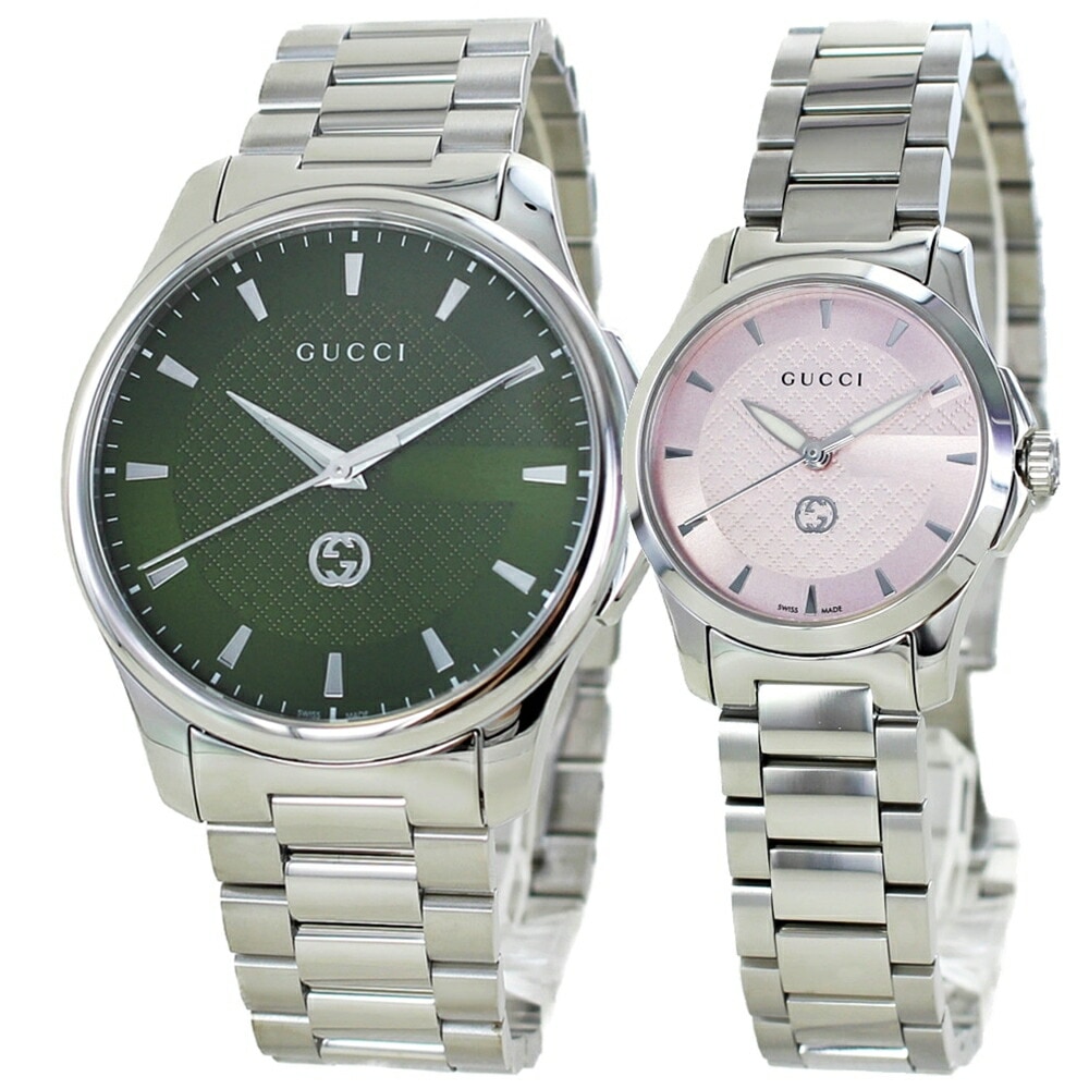 ペアギフト ペアウォッチ グッチ 腕時計 手表 Gタイムレス カップル ペア 婚約 結婚祝い 結婚記念日 夫婦 両親 プレゼント 特別な贈り物に gucci 時計 ya126369ya1265047