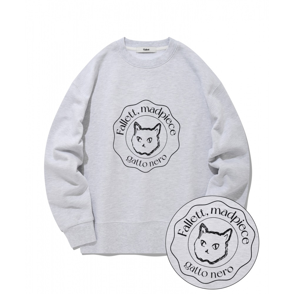 FALLETTエンブレムネロマンツーマンライトグレー